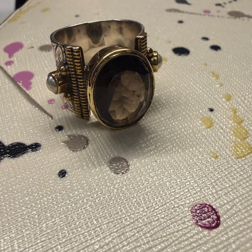Elegant natural smoky quartz Ring - Picture 5 of 13